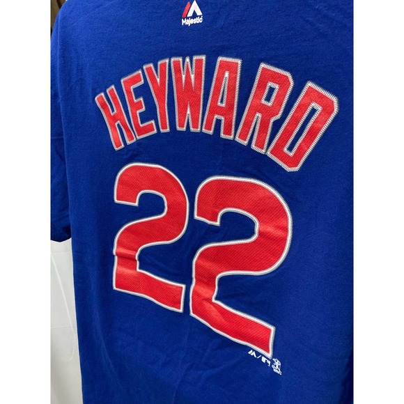 Chicago Cubs #22 Jason Heyward Adult size 2XL Blue Shirt - Picture 2 of 8